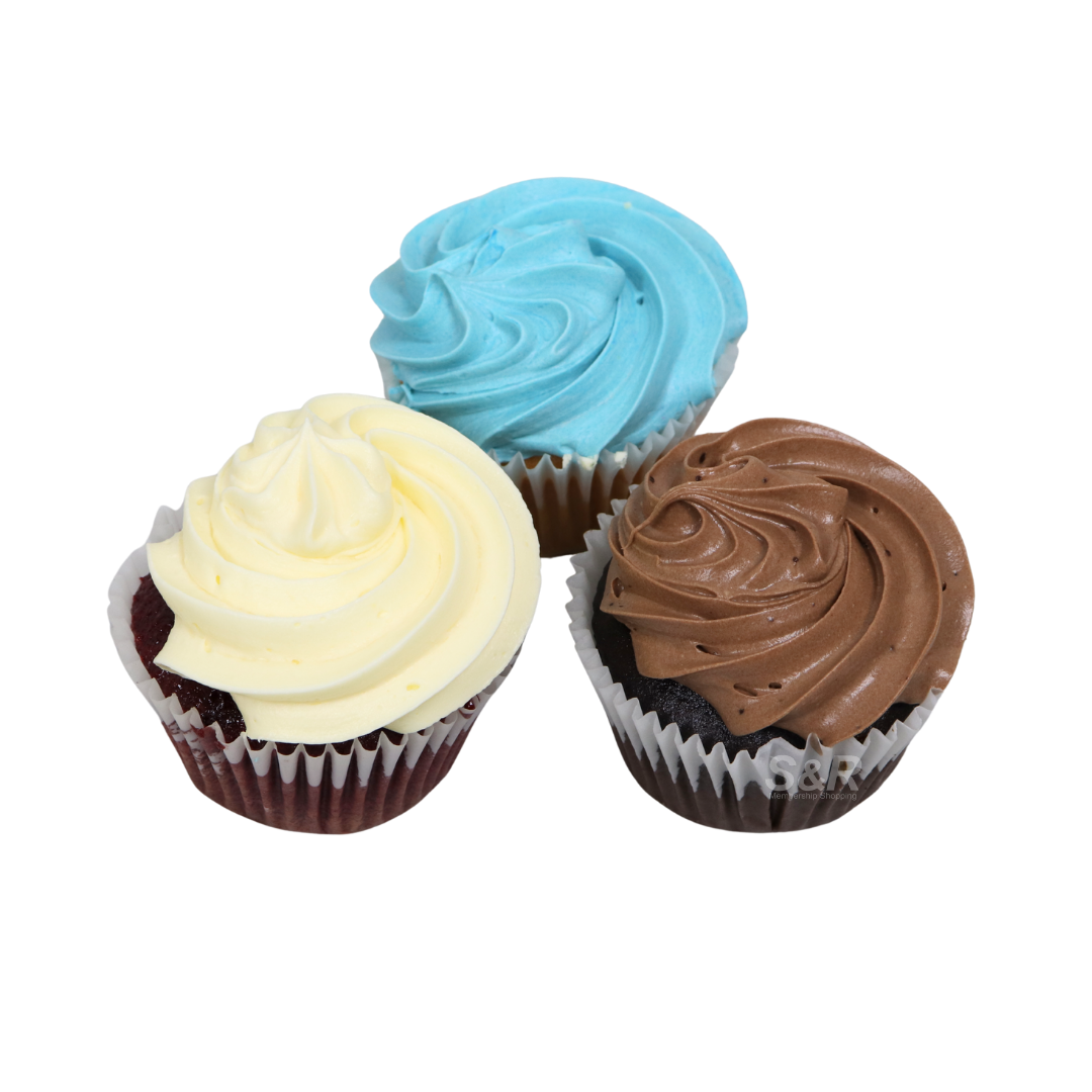 S&R Choco Vanilla Red Velvet Cupcakes